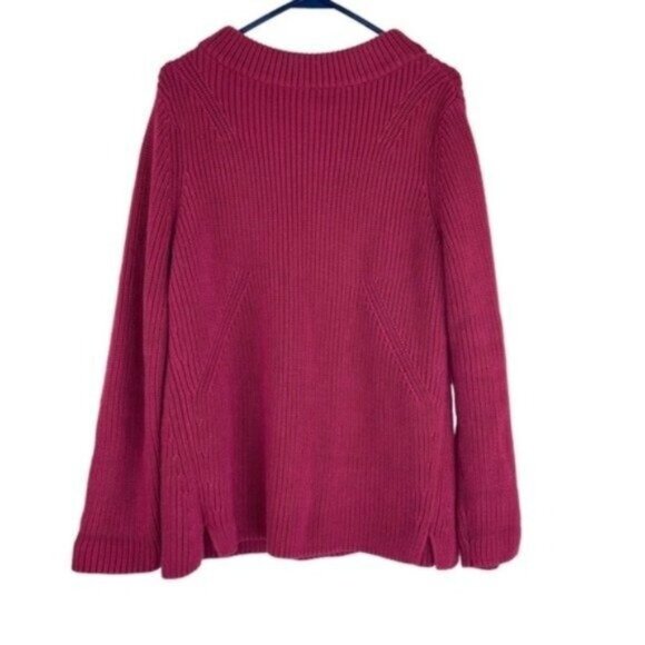 Talbots Chunky Knit Pullover Sweater in Pink - Picture 1 of 4
